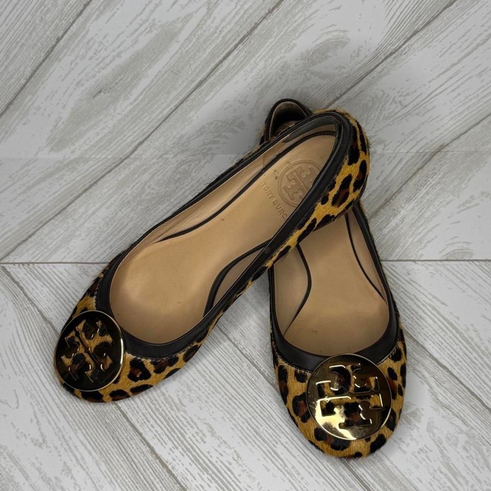 Brand new never worn Tory Burch leopard print ballet flats
